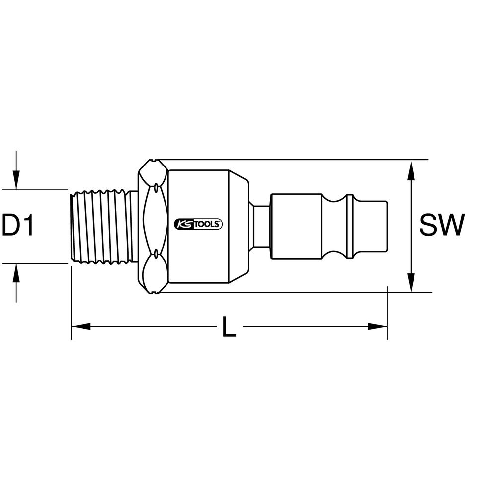 1/4" Metall-Kugelgelenk-Stecknippel, Bild 7