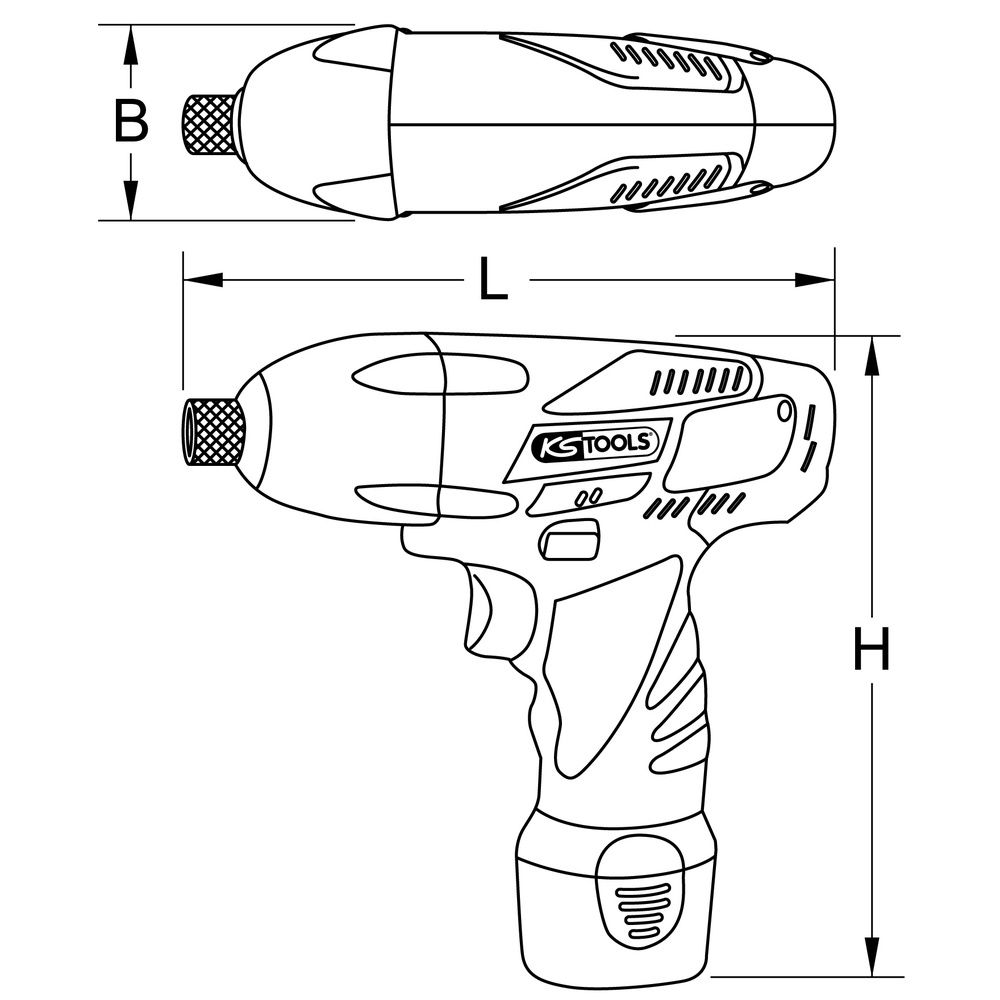 1/4" Akku-Bit-Schlag-Schrauber 117Nm 1.870 U/min ohne Akku und Ladegerät, Bild 2