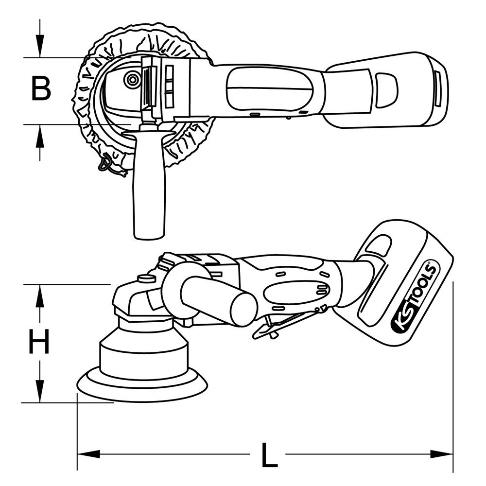 Akku-Poliermaschine 2.300 U/min 18V ohne Akku und Ladegerät, Bild 2
