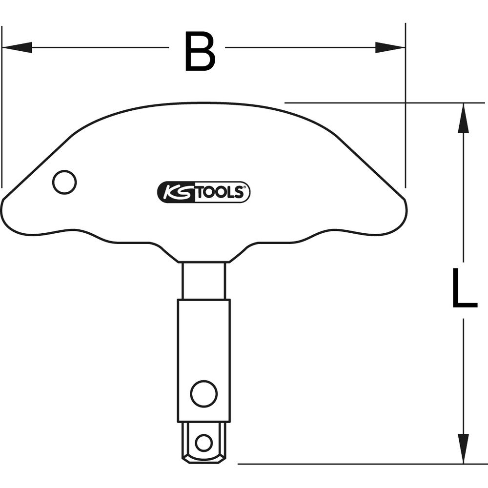 3/8" T-Griff-Antriebsvierkant, Bild 3