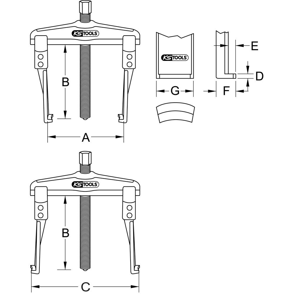 KS TOOLS Universal-Abzieher, Bild 3