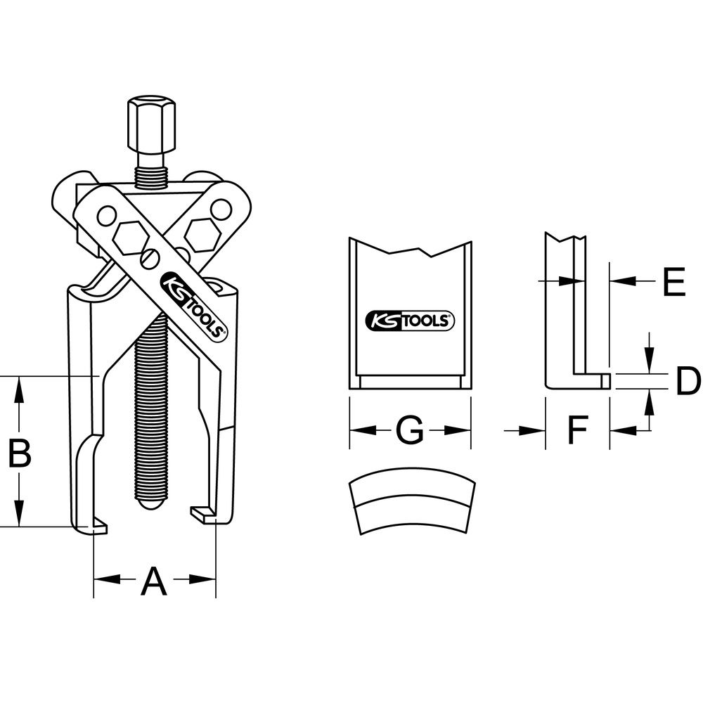 Universal-Abzieher 2-armig, Bild 8