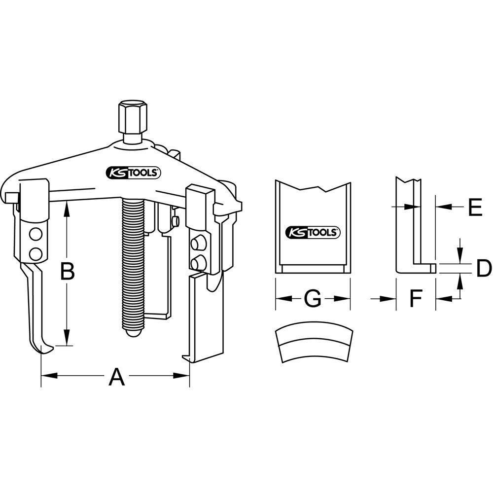 Universal-Abzieher 3-armig, Bild 3