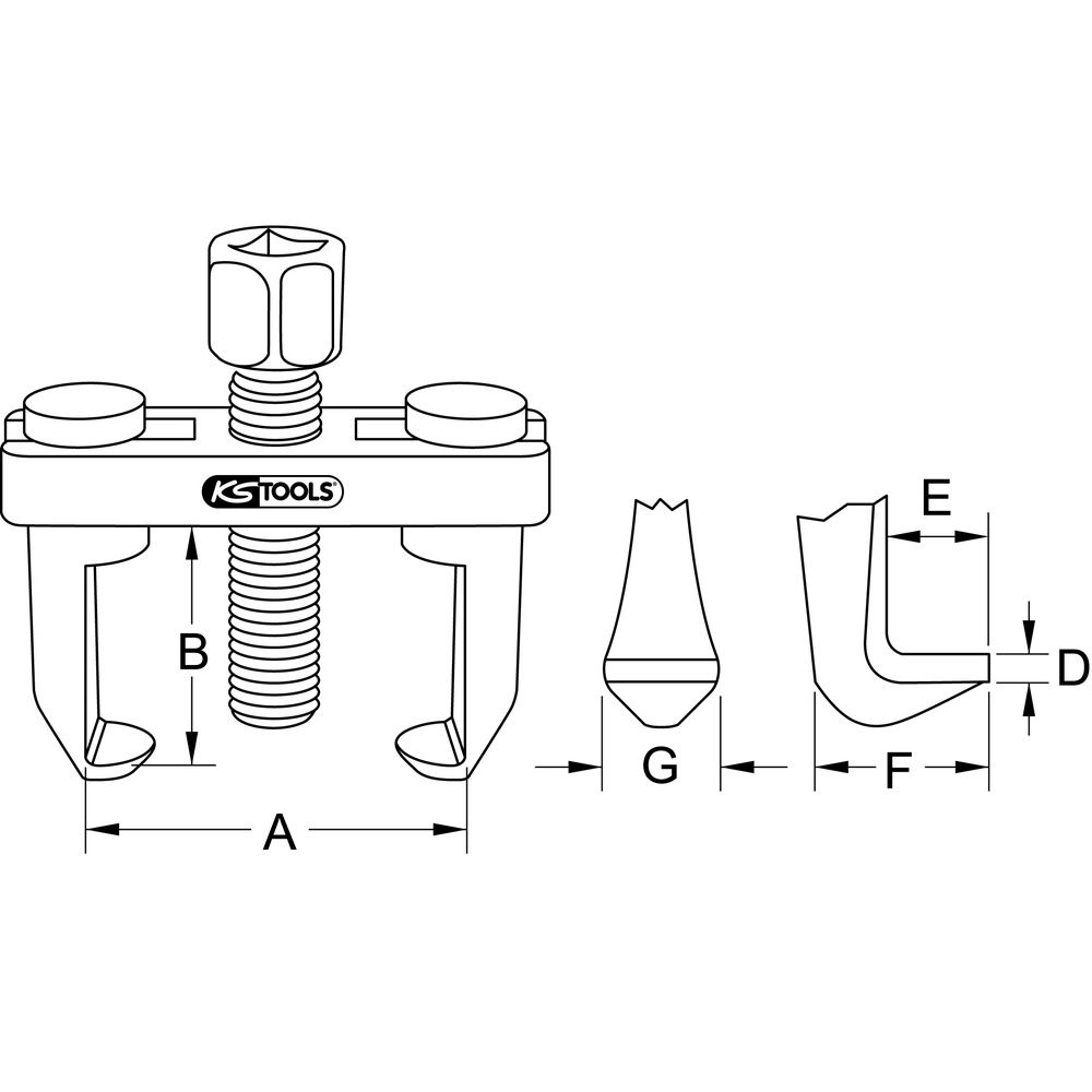 Universal Scheibenwischarm-Abzieher 2-armig, Bild 3