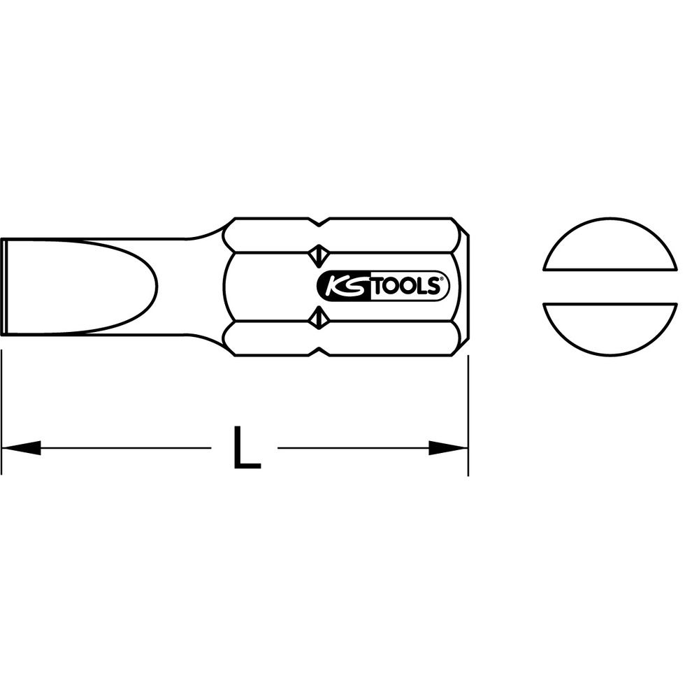 1/4" Schlitz-Bit 5mm 25mm S2, Bild 2