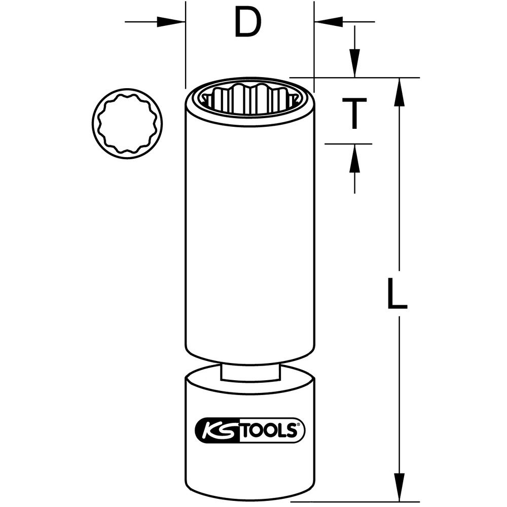 3/8" Spezial-Zündkerzen-Stecknuss, Bild 9