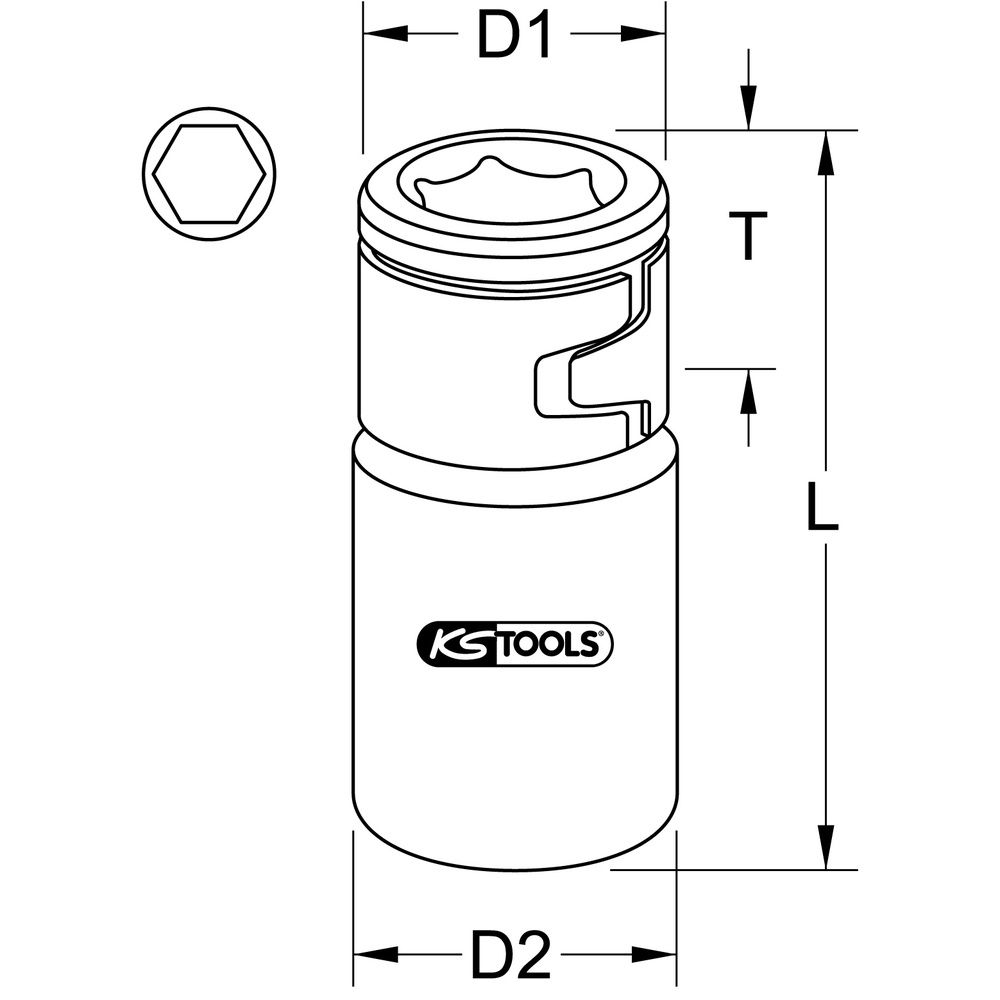 3/8" Bit-Adapter-Stecknuss, Bild 4