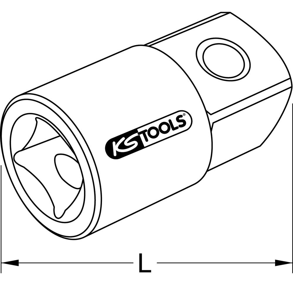KS TOOLS CHROMEplus Vergrösserungs- und Reduzieradapter 1/2 und 3/4 Zoll, Bild 4