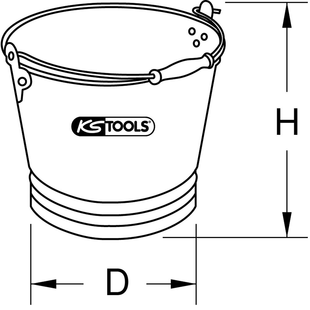 KS TOOLS Funkenfreier Eimer, Bild 3