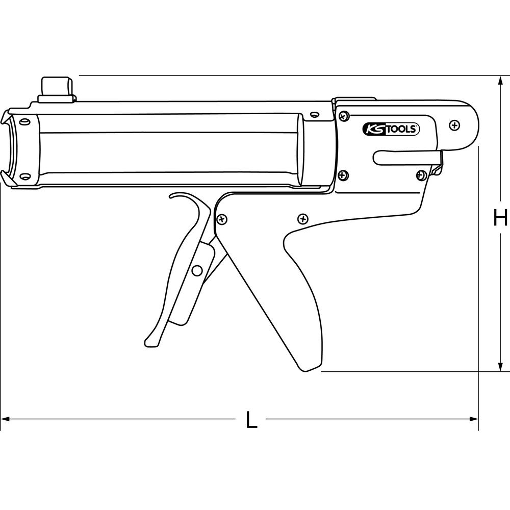 Kartuschenpistole ohne herausstehende Schubstange 310 ml, Bild 4