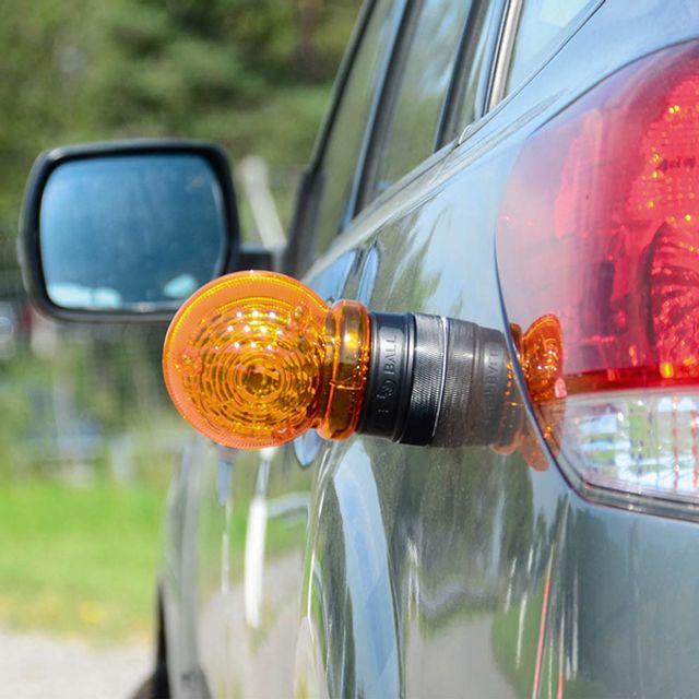 Gefahrenlampe Mini-LED Blitzleuchte Fireball gelb, Bild 2