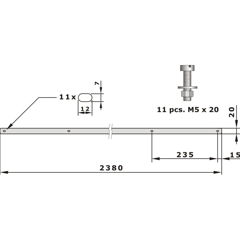Heckschürze beschriftet 24038 mit Zeichen Pfeil und Einbahn, Bild 2