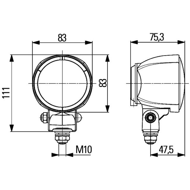HELLA Arbeitsscheinwerfer 12V / 24V H3 113 x 83 mm Nahfeldausleuchtung, Bild 2