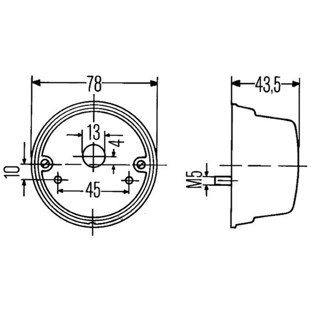 HELLA Blinkleuchte Ø 78mm Anbau links / rechts 12V, Bild 2