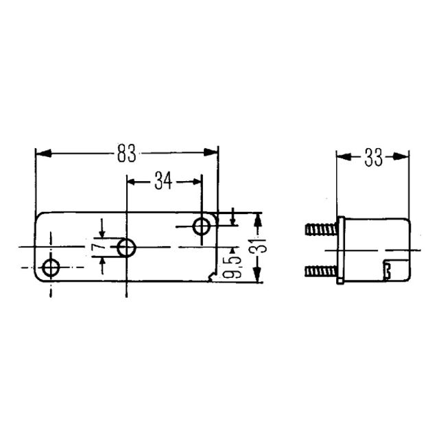HELLA Kennzeichenleuchte 2KA 003 168-021 12/24 V Anbau links oder rechts 83 x 31 mm, Bild 2