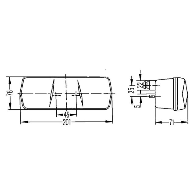 HELLA Heckleuchte 12V / 24V 201 76 mm, Bild 3