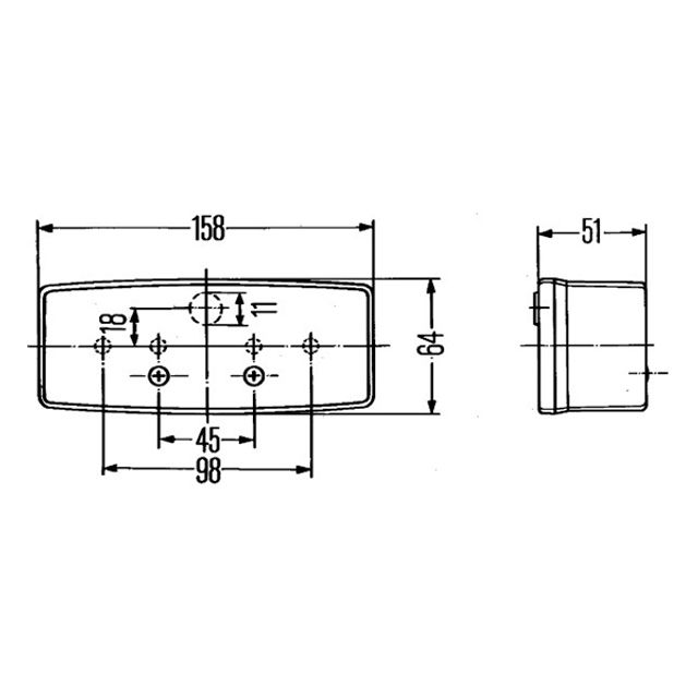 HELLA Heckleuchte 12V / 24V 158 64 mm, Bild 2