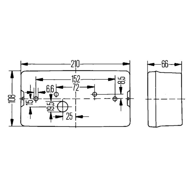 HELLA Heckleuchte 12V 210 108 mm, Bild 3