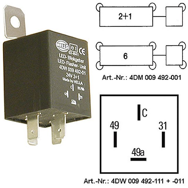 HELLA LED-BLINKGEBER 12V 3+1, Bild 2
