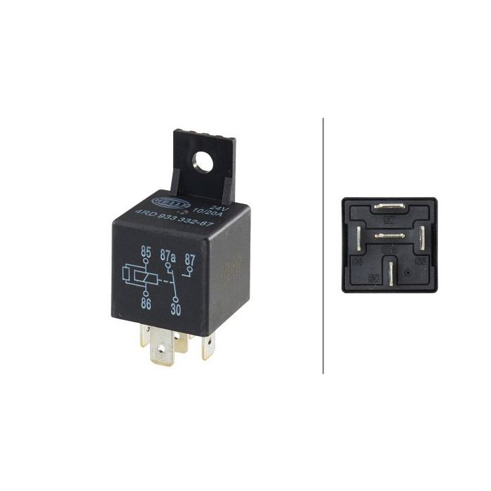 HELLA Mini Wechsler Relais 20A - mit Widerstand