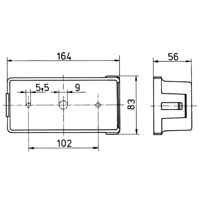 JOKON Schlussleuchte BBS (K) 580 links 164 x 83 mm