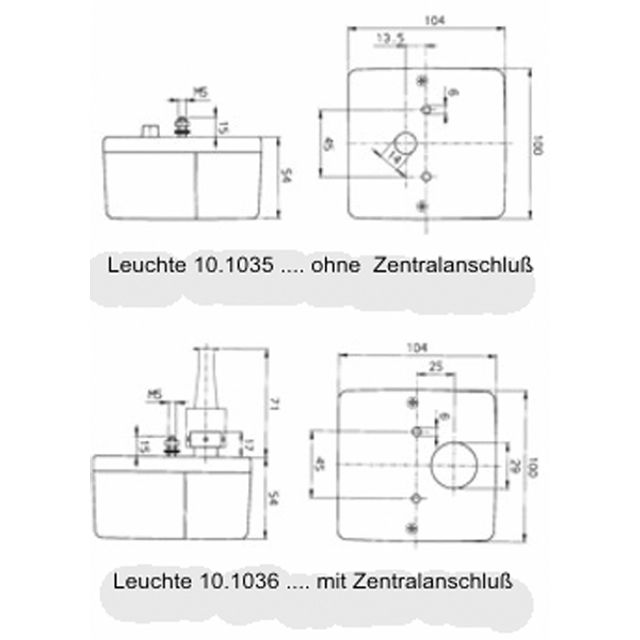 JOKON Schlussleuchte BBS(K) 206 104 x 100 mm
