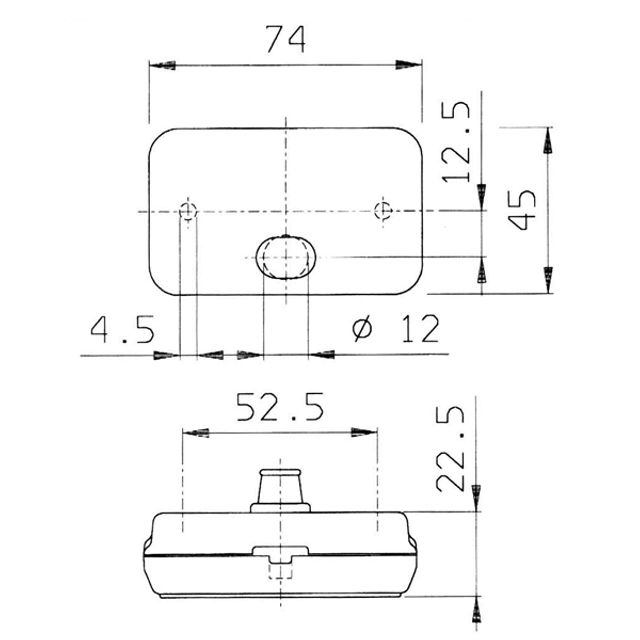 JOKON Seitenmarkierleuchte orange 74 x 45 mm