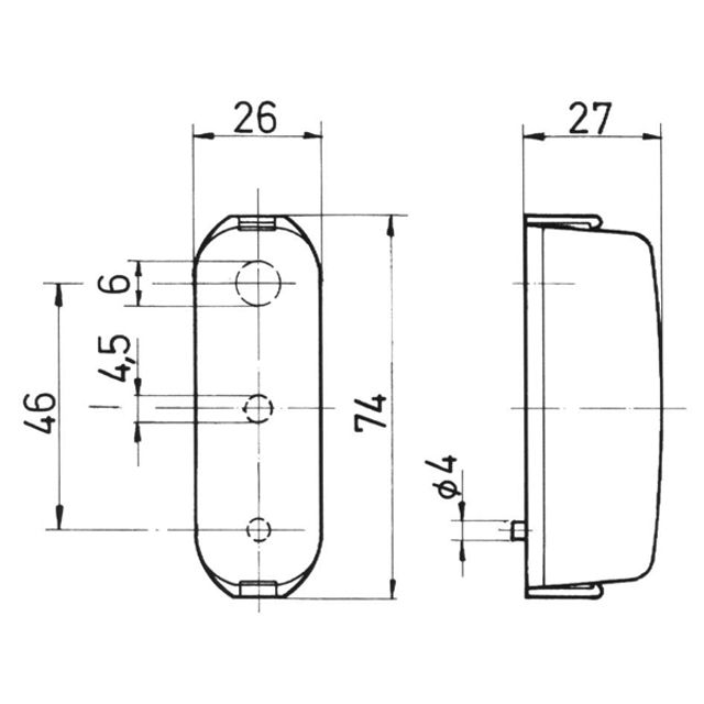 JOKON Blinkleuchte BL96 seitlich 74 x 26 mm