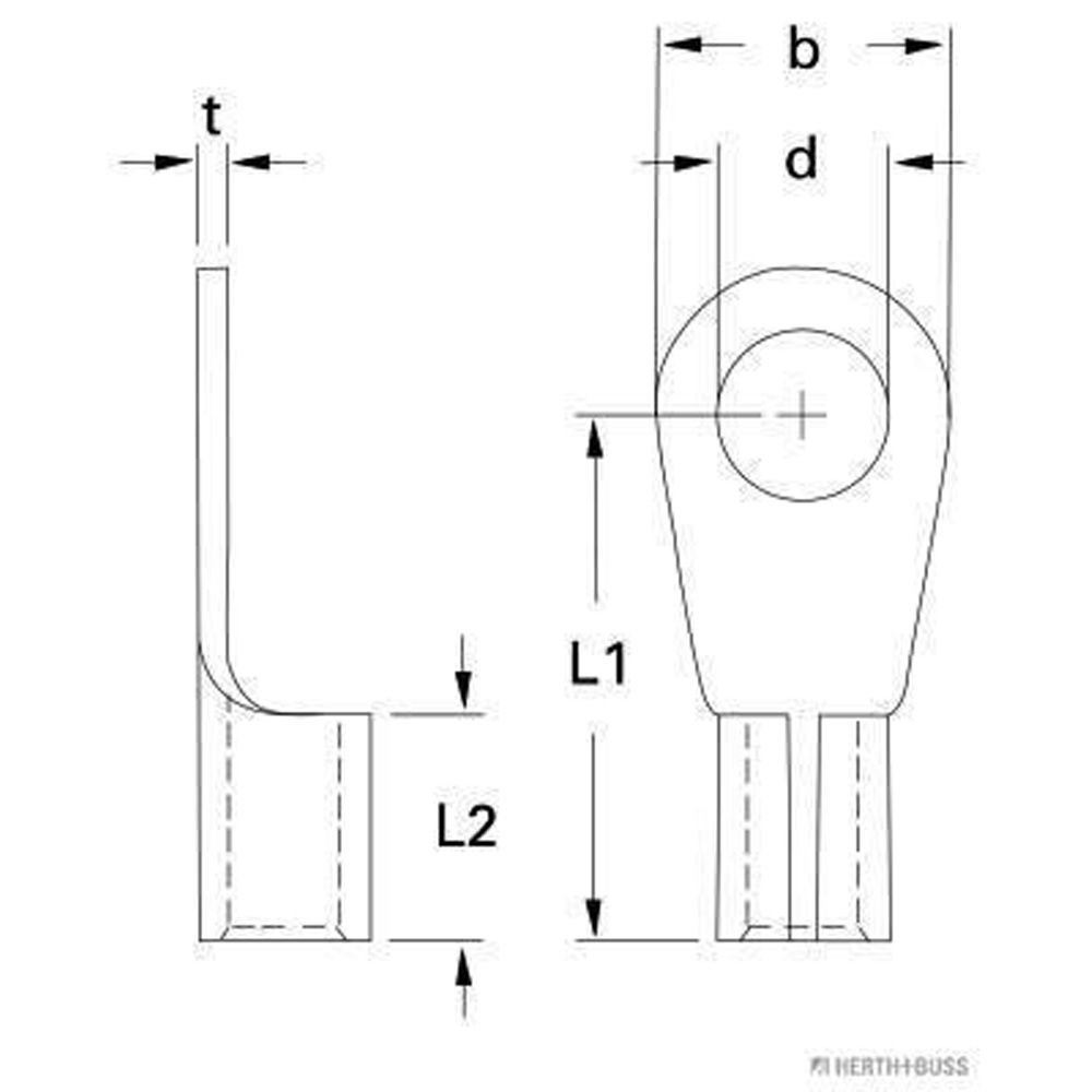 Lötverbinder, QS:25-35mm², L35mm, KG:10x8.2