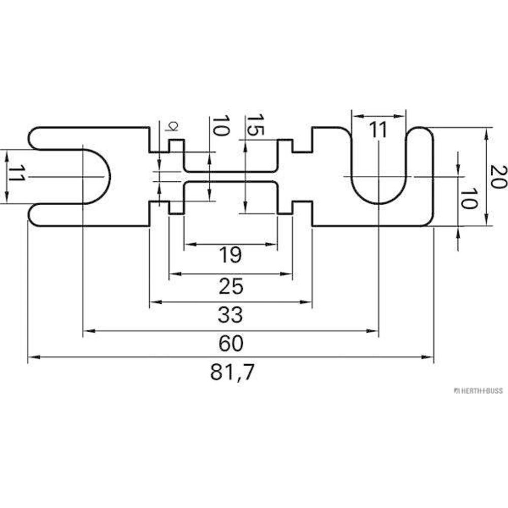 HERTH+BUSS Sicherung 11mm 48V Sicherungsstreifen, Bild 4