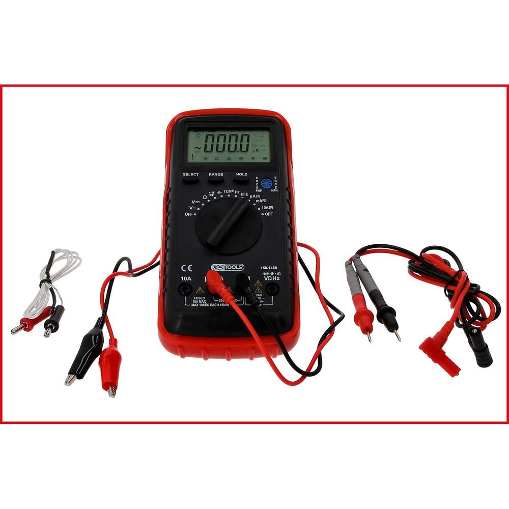 Digital Multimeter inkl. Prüfspitzen und Krokodilklemmen, Bild 3