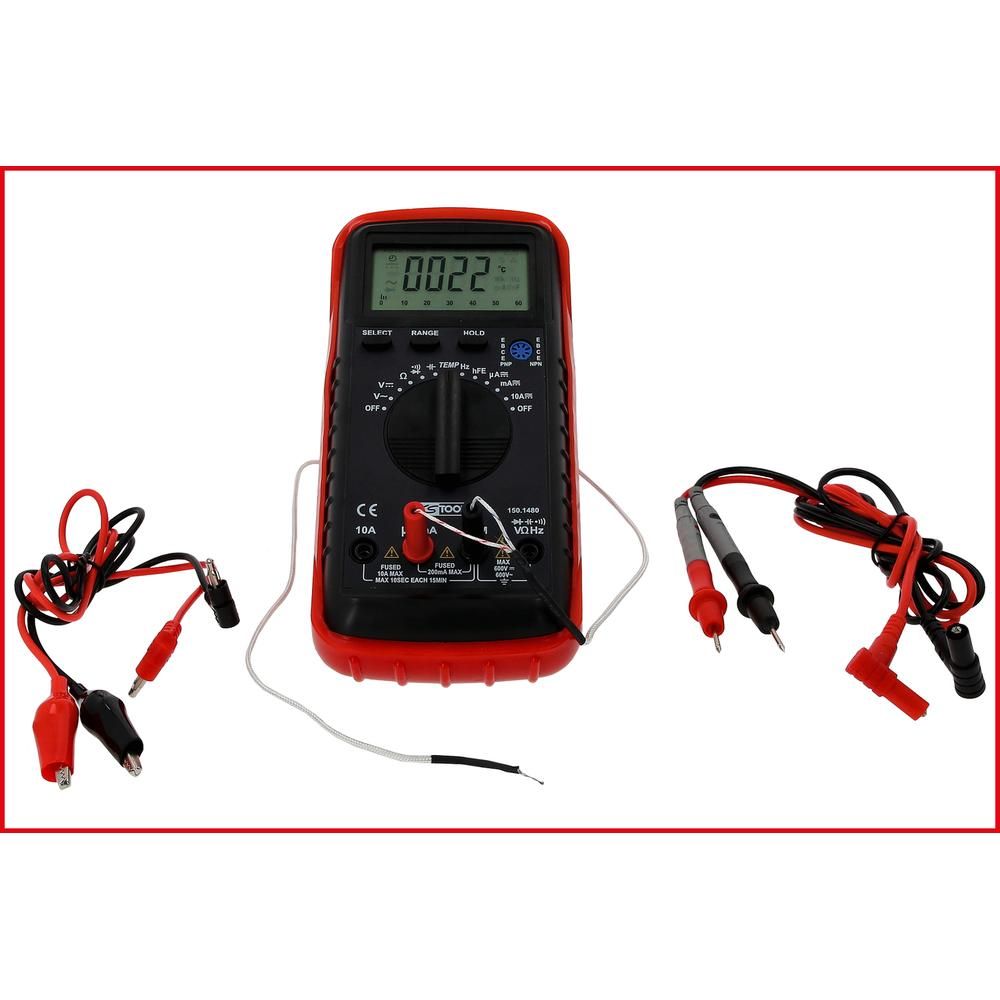 Digital Multimeter inkl. Prüfspitzen und Krokodilklemmen, Bild 4