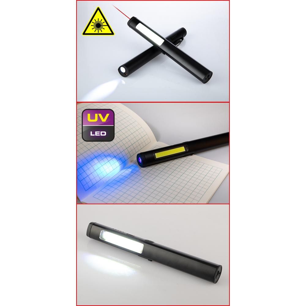 LED COB Stripe Inspektionslampe 350 Lumen mit UV-Spot LED und Laserpointer, Bild 3