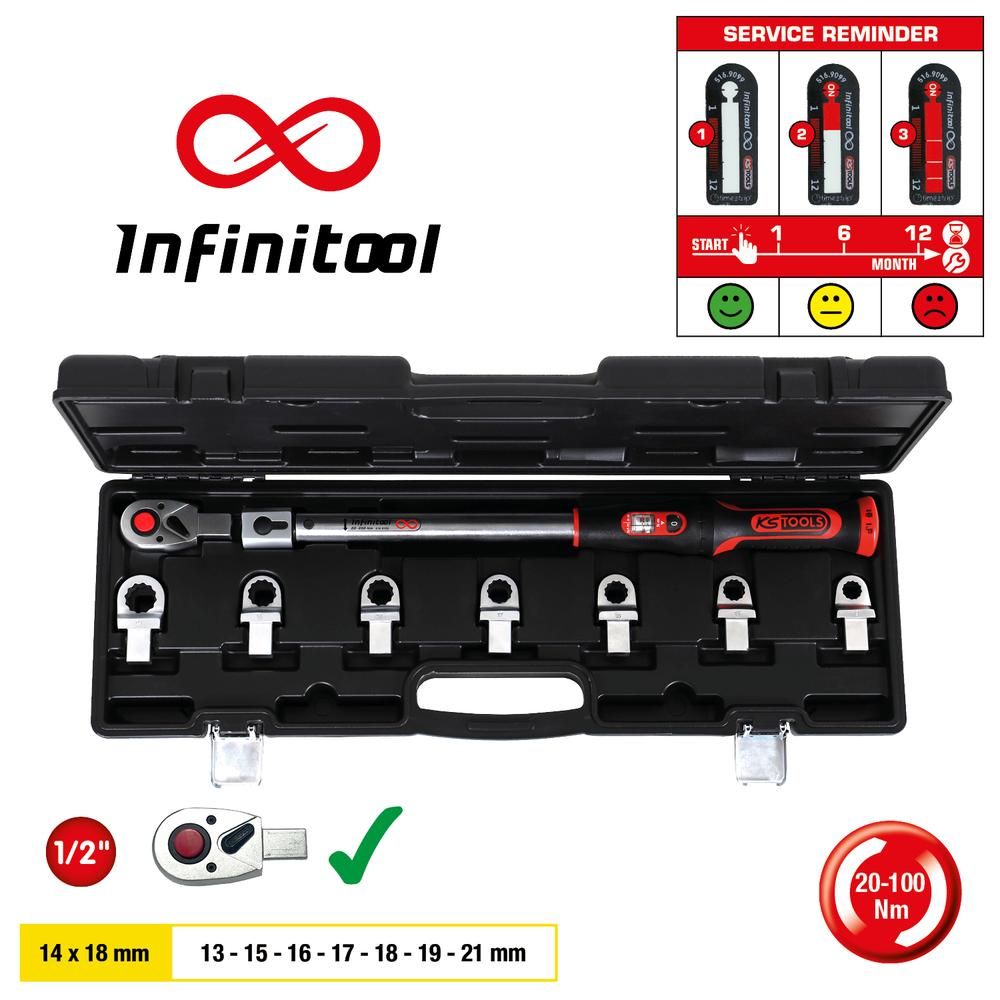 14x18mm INFINITOOL Einsteck-Drehmomentschlüssel-Satz