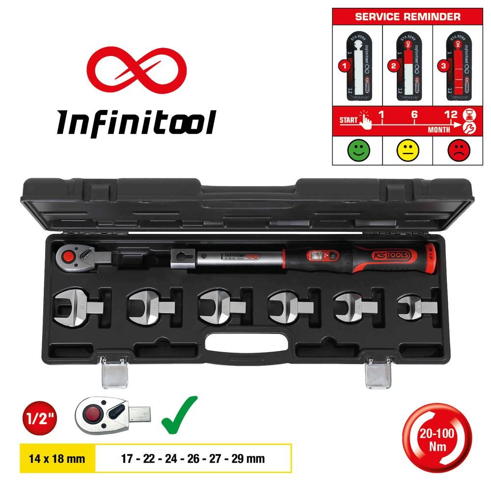 14x18mm INFINITOOL Einsteck-Drehmomentschlüssel-Satz, Bild 5