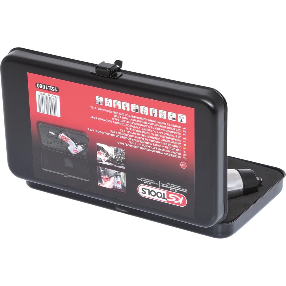 1/4" Glühkerzen-Druckluft-Vibrationsschrauber-Satz 5-tlg, Bild 3