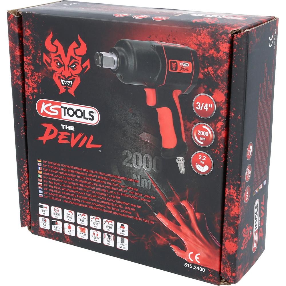 3/4" THE DEVIL Hochleistungs-Druckluft-Schlagschrauber 2000Nm, Bild 6