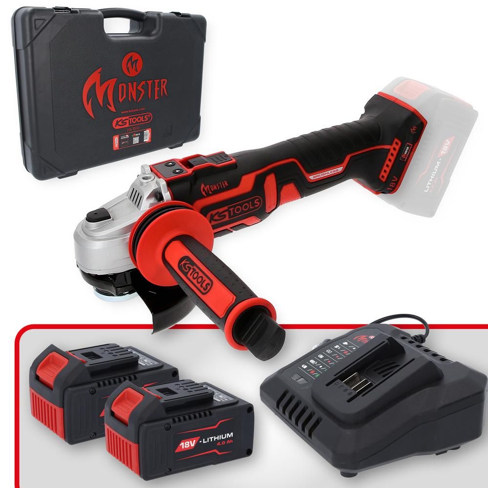eMONSTER Brushless-Akku-Winkelschleifer-Satz 4-tlg, Bild 6