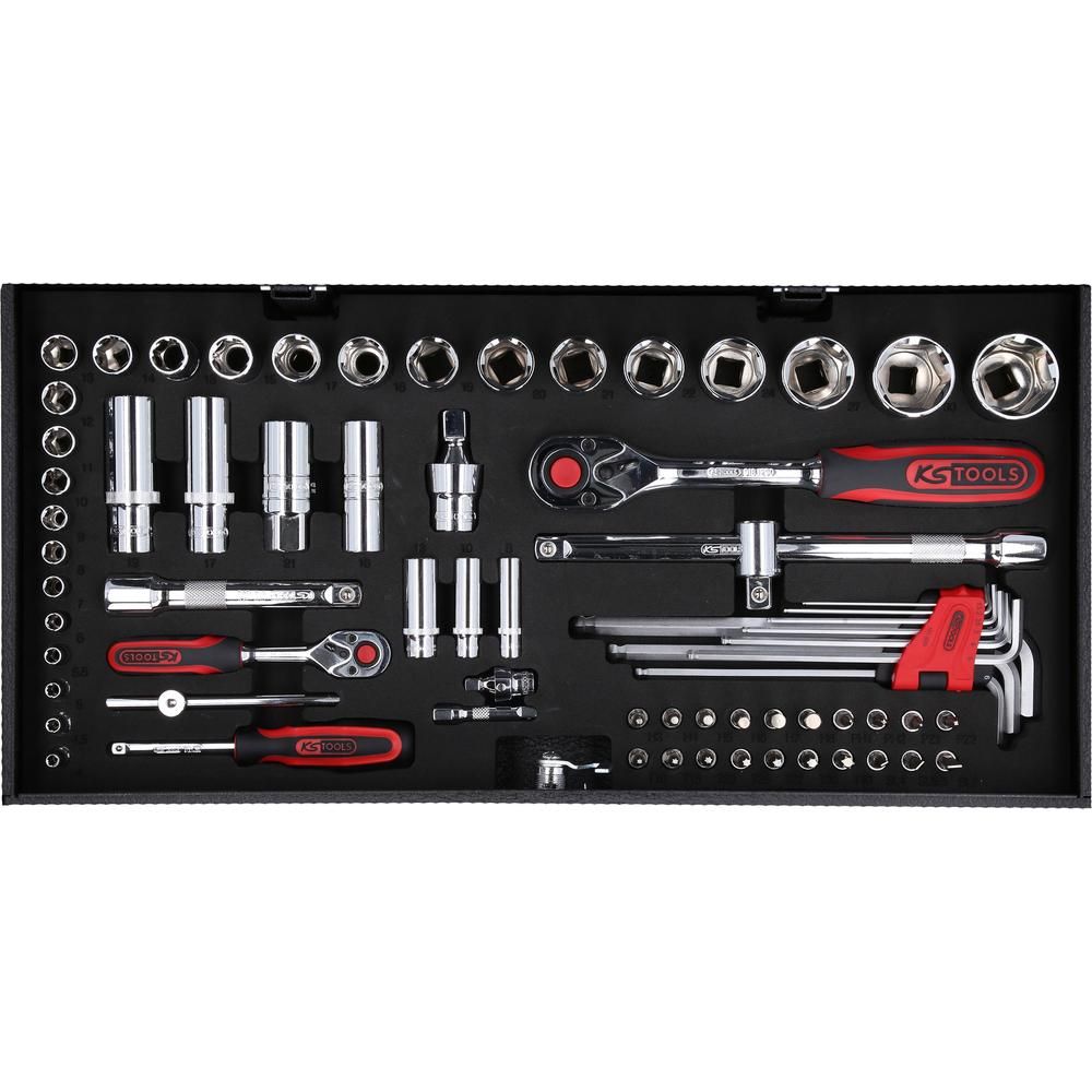 1/4"+1/2" CHROMEplus Universal-Werkzeug-Satz 99-tlg GEAR, Bild 2