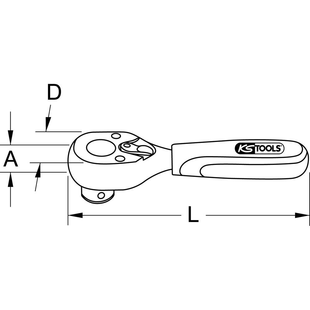 1/4" Monster Bit-Umschaltknarre 115mm, Bild 6