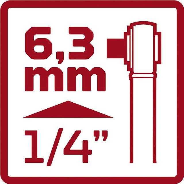 GEDORE RED 2K-Umschaltknarre R40000027 1/4 Zoll 150 mm Rückschwenkwinkel 5°, Bild 3