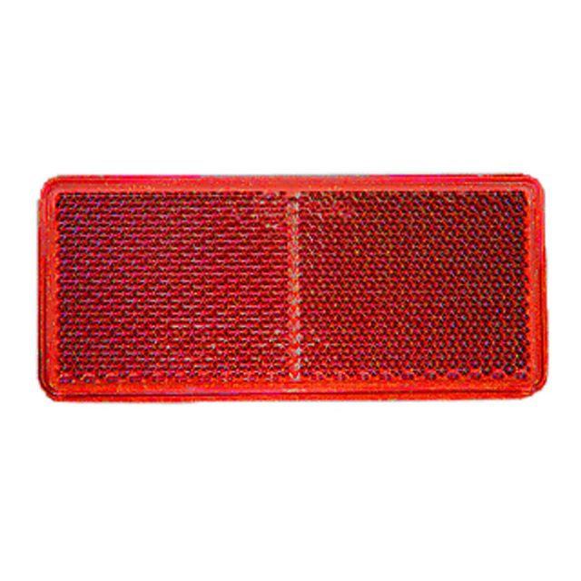 ASPÖCK Rückstrahler selbstklebend H= 40mm B= 90mm rot