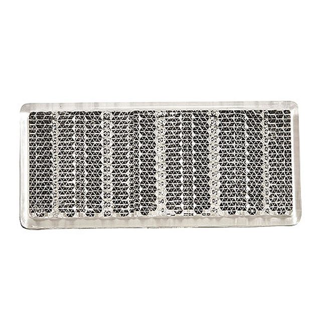 ASPÖCK Rückstrahler selbstklebend H= 34mm B= 76mm weiss e13 02-1014