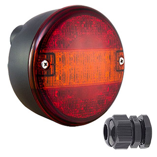 ASPÖCK Heckleuchte 3 Kammerleuchte rund LED PG11 12/24V