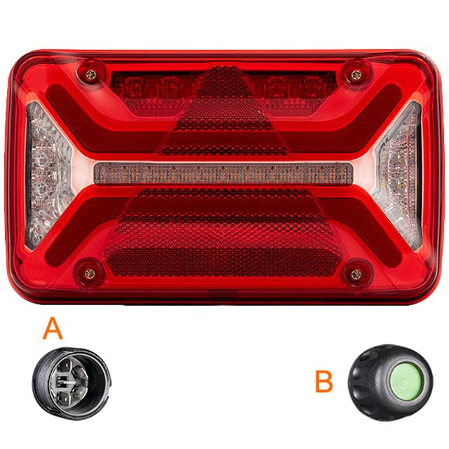 ASPÖCK Heckleuchte rechts 10-30V MultiLED III mit Dreieck 7pol+2pol ASS2, Traile