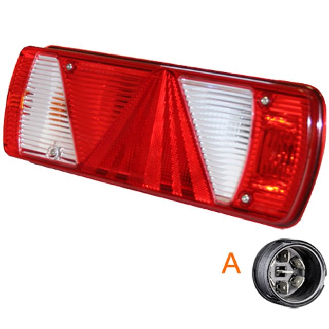 ASPÖCK Heckleuchte rechts 24V Ecopoint II LED ohne Dreieck 7pol, vertikal