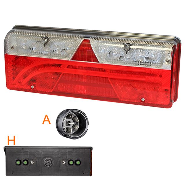 ASPÖCK Heckleuchte rechts 24V Europoint III LED 4 Stk. 2Pol 24V Anschlüsse