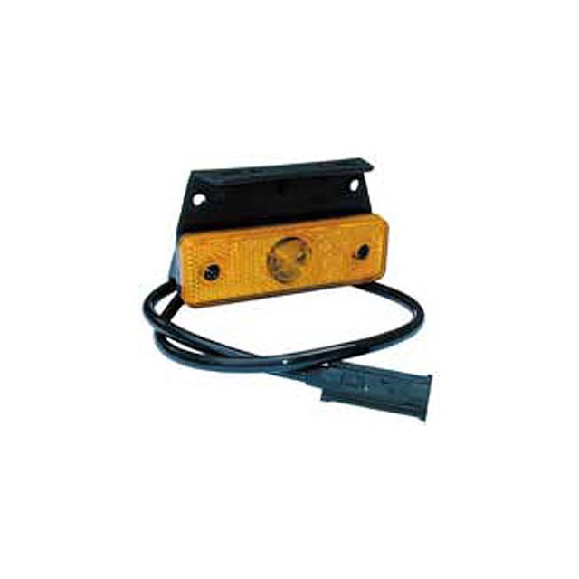 ASPÖCK Seitenmarkierungsleuchte LED Flat gelb 12V Winkel 90 0.5m Kabel