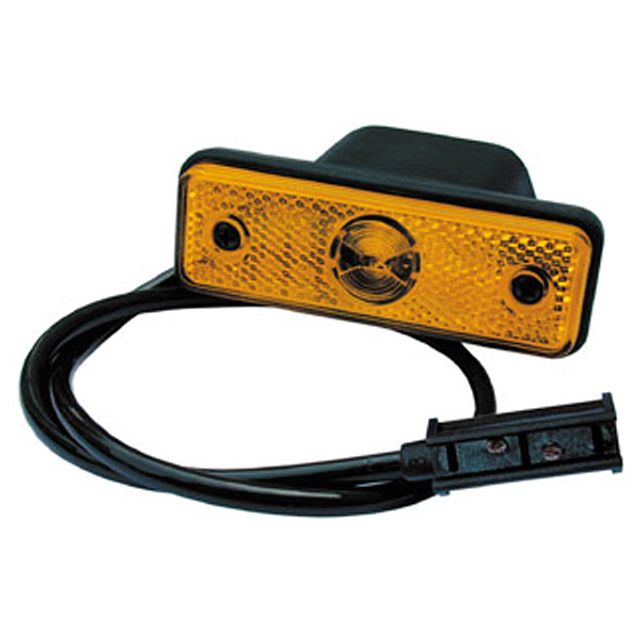 ASPÖCK Seitenmarkierungsleuchte LED gelb 12V einbau 0.5m Kabel P&R