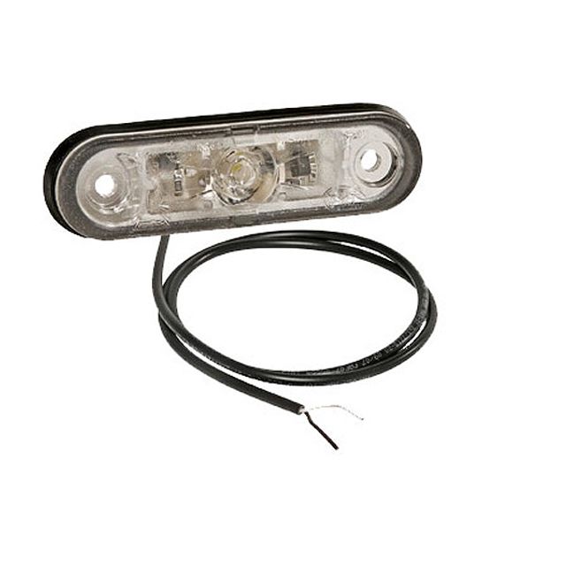 ASPÖCK Positionsleuchte LED weiss Posipoint II Aufbau 3.5m 12/24V open end